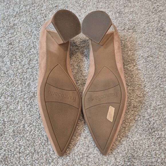 Franco Sarto Women’s Global Suede Low Heel Pump Tan - Picture 8 of 8